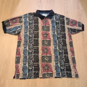 VTG Ringo Sport Men's Hawaiian XXL Polo Shirt Floral Golf Preppy Ocean Beach